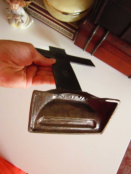 cadou rar fabricat in Ierusalim 1970 Cruce alama email verde smarald