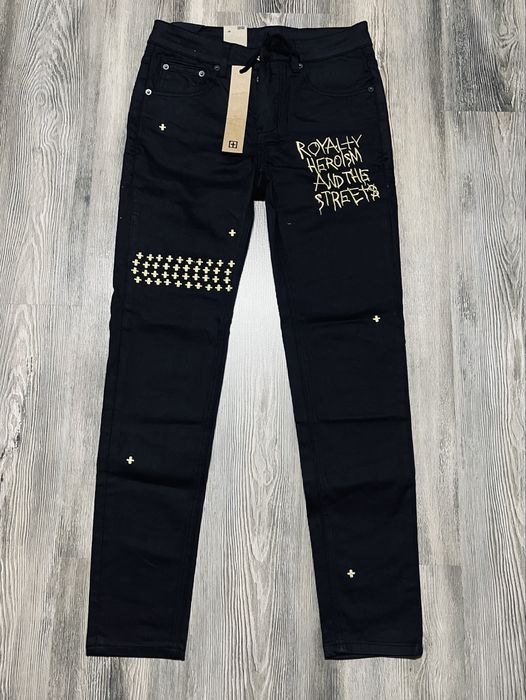 Blugi Ksubi Albastru si Negru Waxed marime 28-29