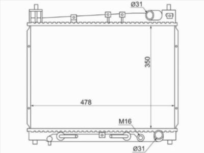 Радиатор  Toyota Yaris