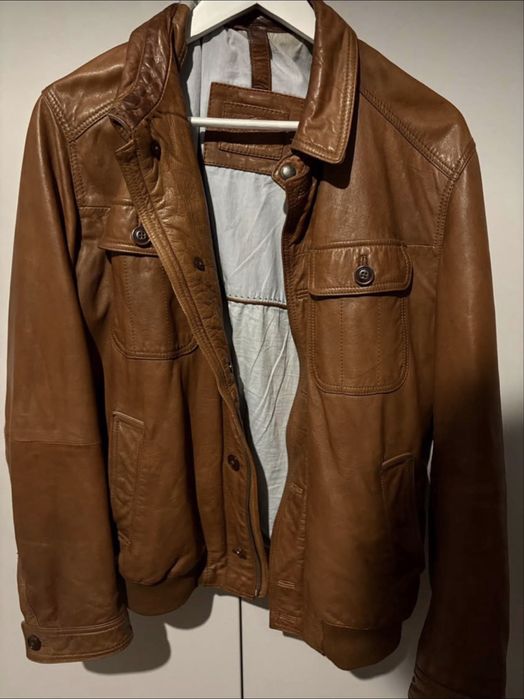 Geaca de piele naturala Massimo Dutti XL