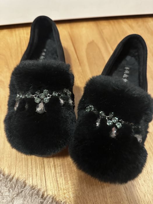 Mocasini imblaniti, blana naturala, marimea 39