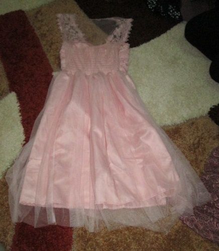 Rochie voal roz pal