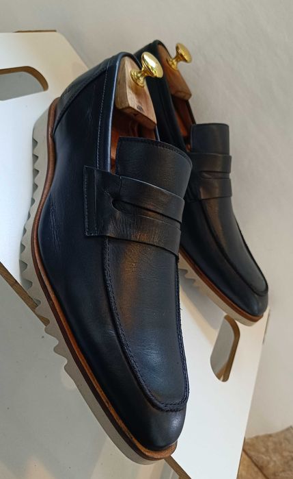 Pantofi loafer de lux 43 lucrati manual J. B. D. NOI piele naturala