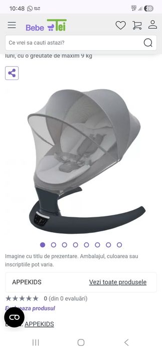 Leagan bebe , este in cutie sigilat, achizitionat din bebe tei