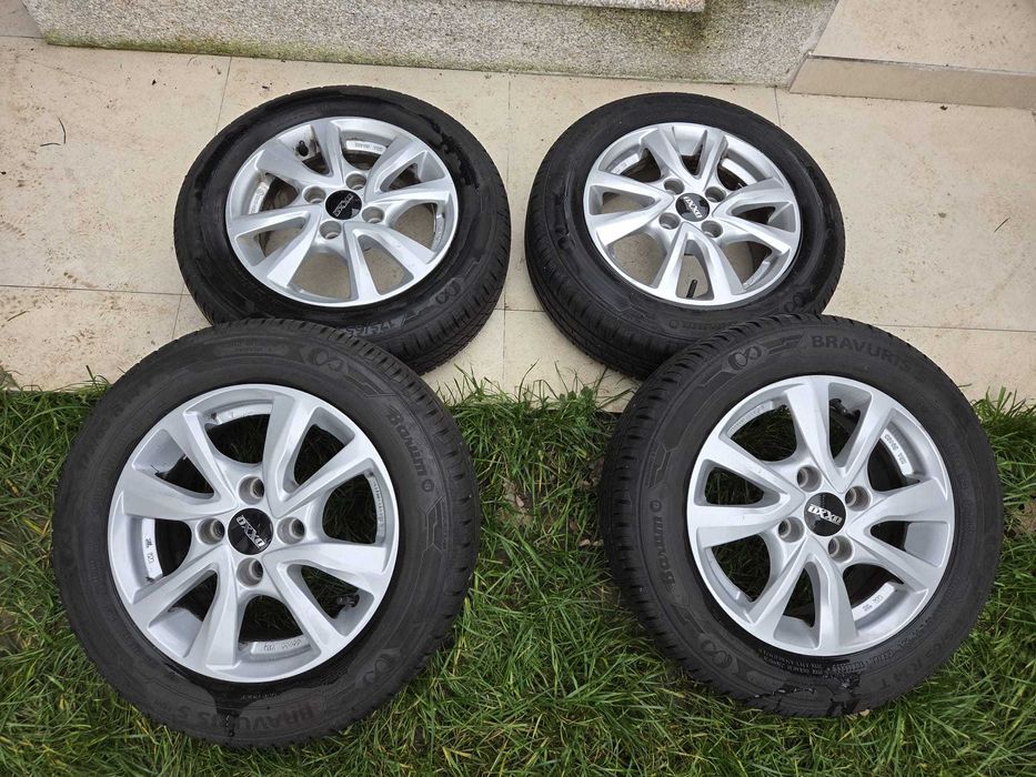 Roţi cu Jante aliaj OXXO R14 şi cauciucuri 175/65/R14 aproape noi