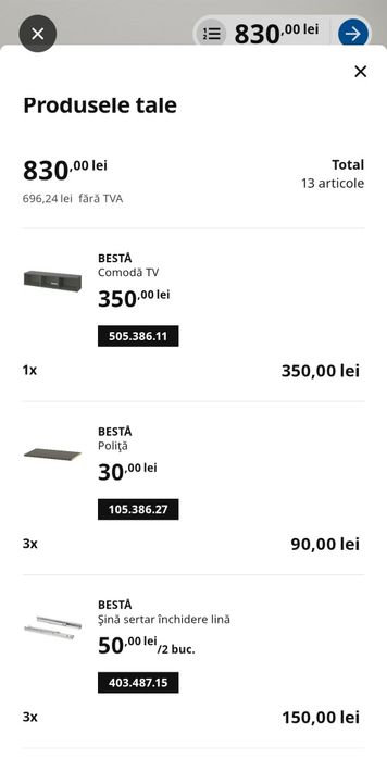 Comoda TV BESTÅ Ikea