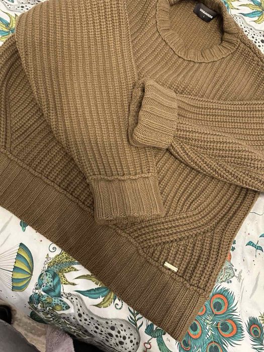 Зелен пуловер Dsquared2