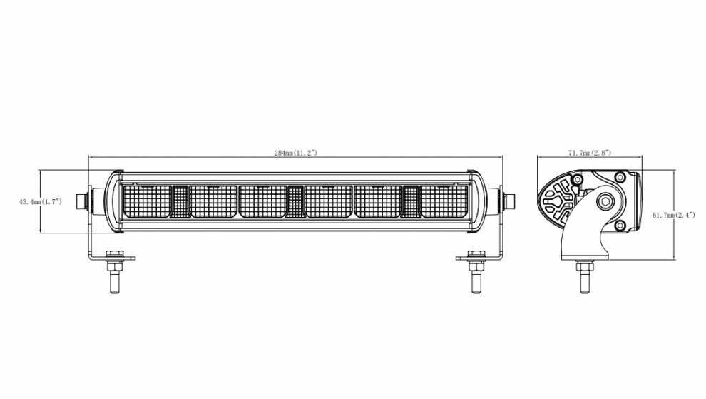 LED Бар 28,4 см 30W - SPOT светлина за камиони, автомобили и Offroad