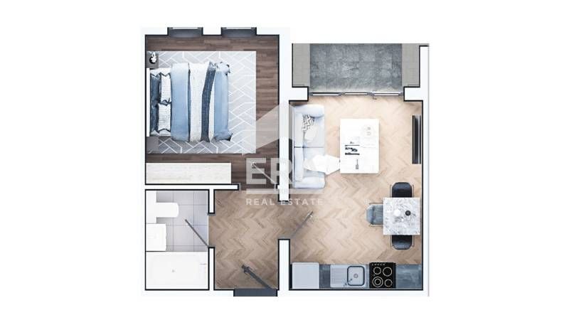 Продава се Двустаен апартамент в София, Зона Б-19 - 58 кв.м за 1035 €/кв.м - Снимка #1