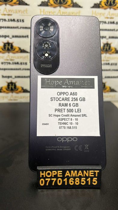 Hope Amanet P3 OPPO A60 256GB / 6GB RAM