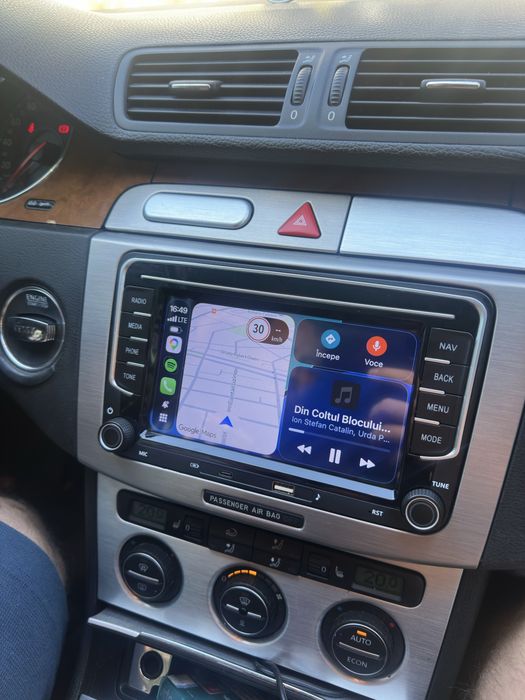 Navigatie Android 4GB Ram Carplay Golf 5 6 Passat B6 B7 Tiguan Touran Caddy Volkswagen Skoda Octavia Facelift NonFacelift