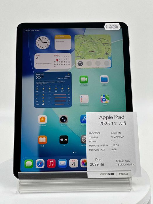 Ipad Air 11 M3 WIFI 128GB Baterie 96% 72de incarcari Garantie 24 Luni CashBox