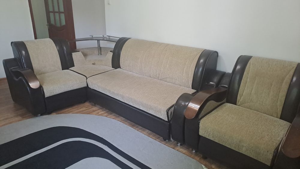 Диван с креслами угл