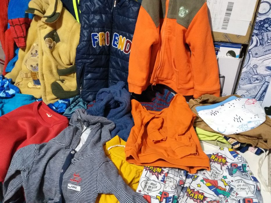 Lot 30 Articole Haine Baieti Bebe Nr80-90 Toamna Iarna