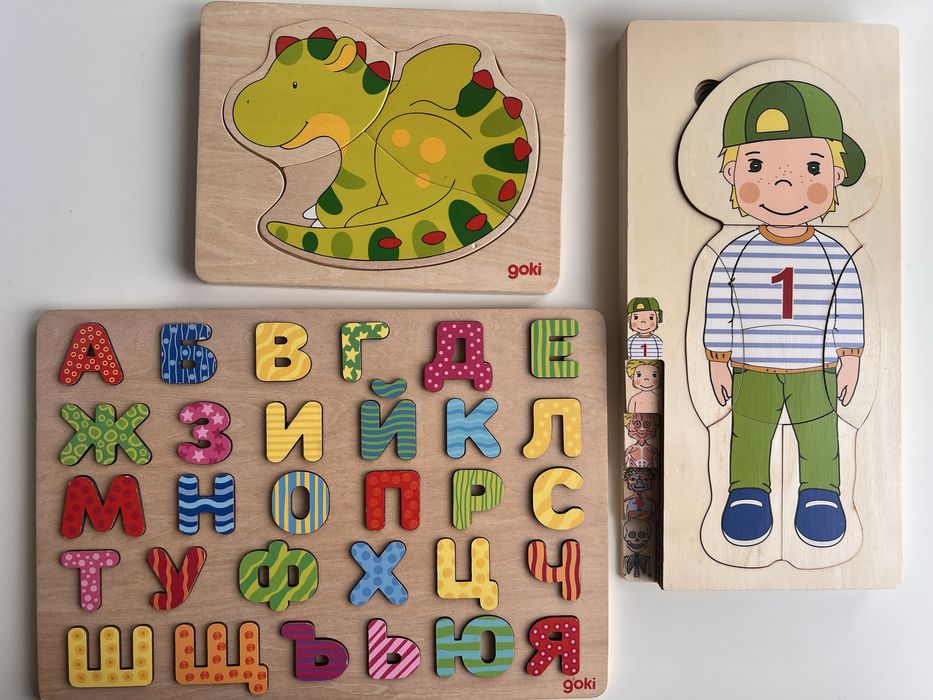 Сет дървени играчки Goki и Playtive