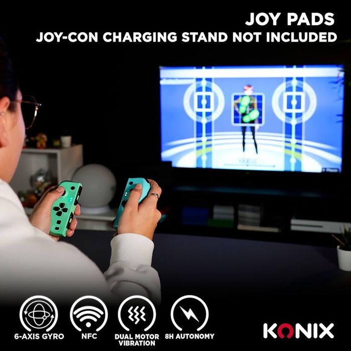 Konix Paar Joypads pentru Nintendo Switch și Switch OLED - Compatibil cu Nintendo Switch 2