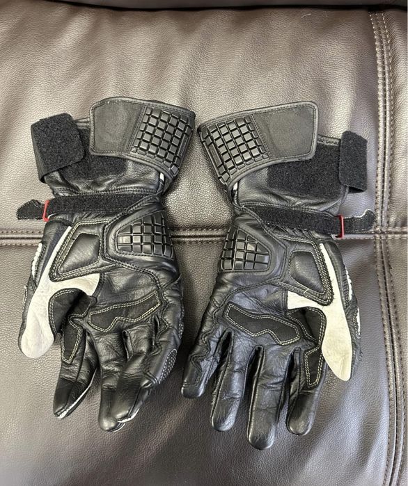 Mănuși Moto Ducati racing din piele cu protecții carbon