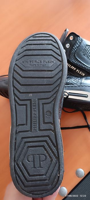 PHILIPP PLEIN-Мъжки кецове. Естествена кожа.