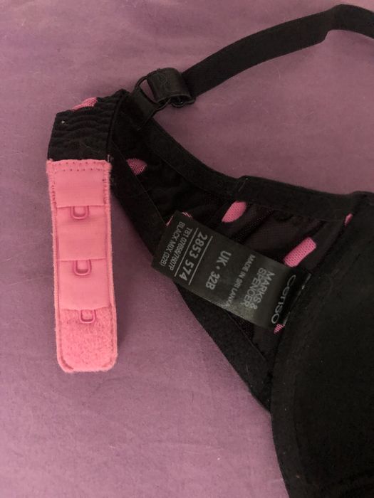 Черен сутиен на точки Marks & Spencer 32B