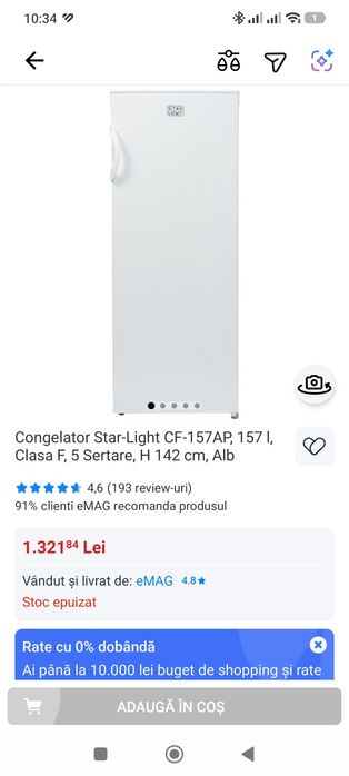 Congelator 5 sertare Star-Light,157 L