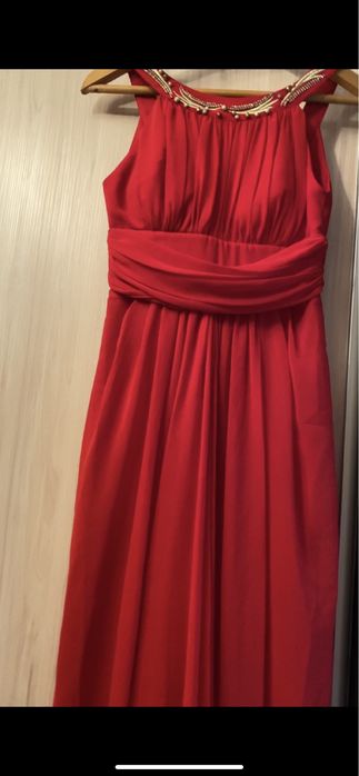Платье красное длинное