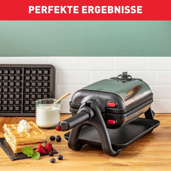Нов Двоен Въртящ Гофретник Tefal WM756D, 1200W, 2 години Гаранция