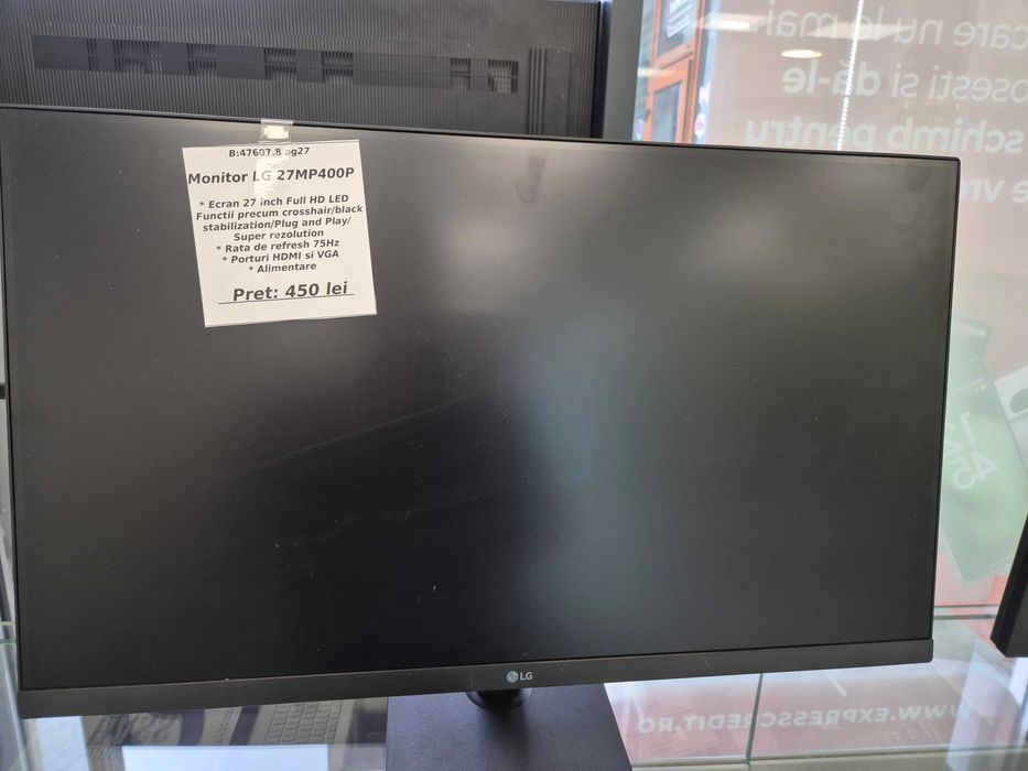 Monitor LG 27 inch LED (AG27 b.47607.8)-Garantie 2 ani RIDICARE DIN AG