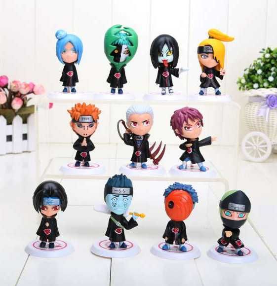 Set Figurine Naruto Akatsuki Itachi Obito Deidara Orochimaru 7 cm