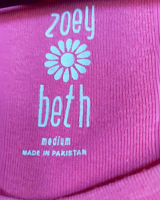 Tricou roz bumbac 100% Zoey Beth marimea M / S comod fuchsia
