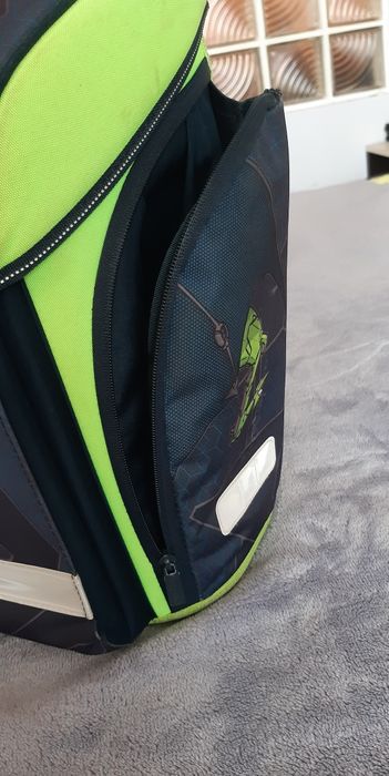 Herlitz Ученическа Раница Зелен Дракон робот. Ергономична