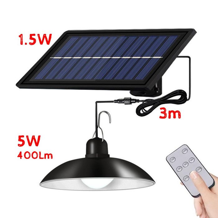 Соларна лампа с отделен панел тип камбана