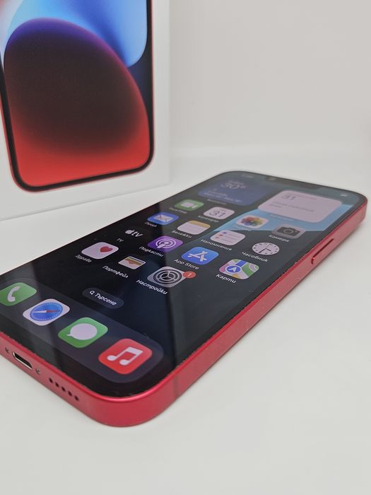 iPhone 14 Red 128GB 76% Кутия+Документи +2бр.кейсове
