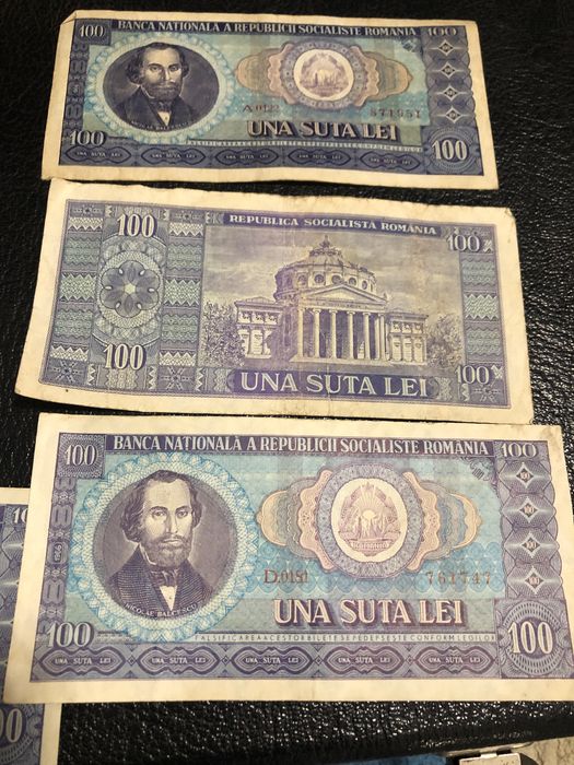 Bacnote vechii 100 lei Balcescu