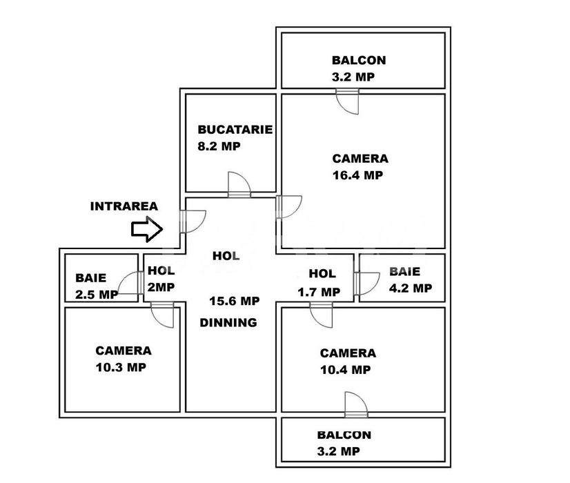 Ap 3 camere 2 bai 2 balcoane pivnita etaj 2 Str.Rusciorului Lidl Cibin