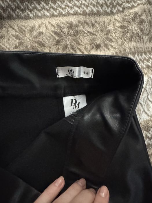 Юбка мини из эко кожи