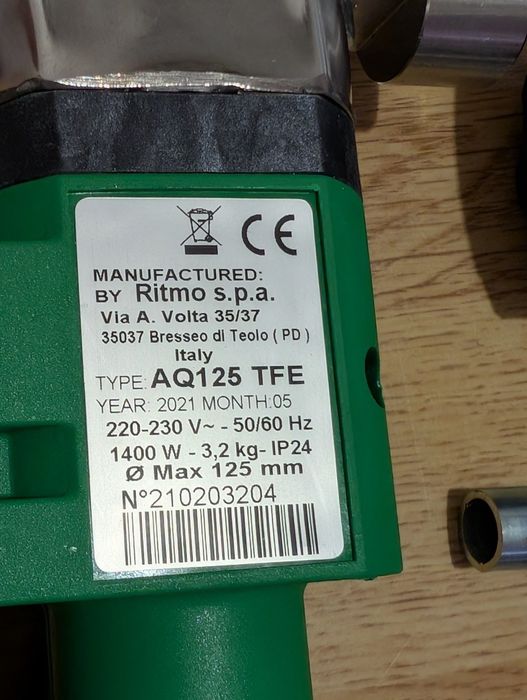 Trusă Polifuzor Profesional Ritmo / Aquatherm AQ125 TFE (1400W) – NOUĂ