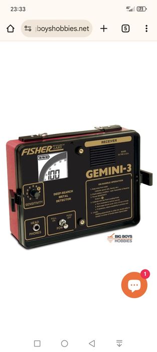Metalloiskatel Fisher Gemini 3