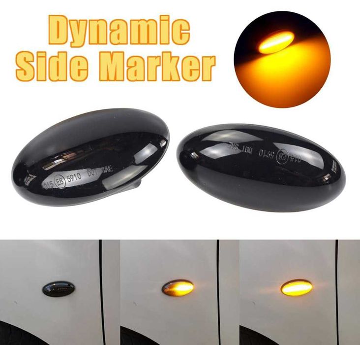 LED Динамични Бягащи Мигачи Peugeot 307 407 Citroen Пежо Ситроен C4