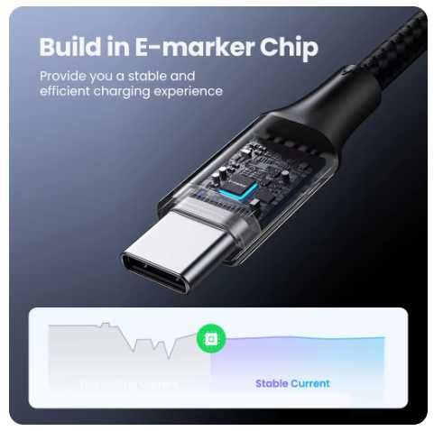 Vând cablu UGREEN 100W USB-C la USB-C, 1m