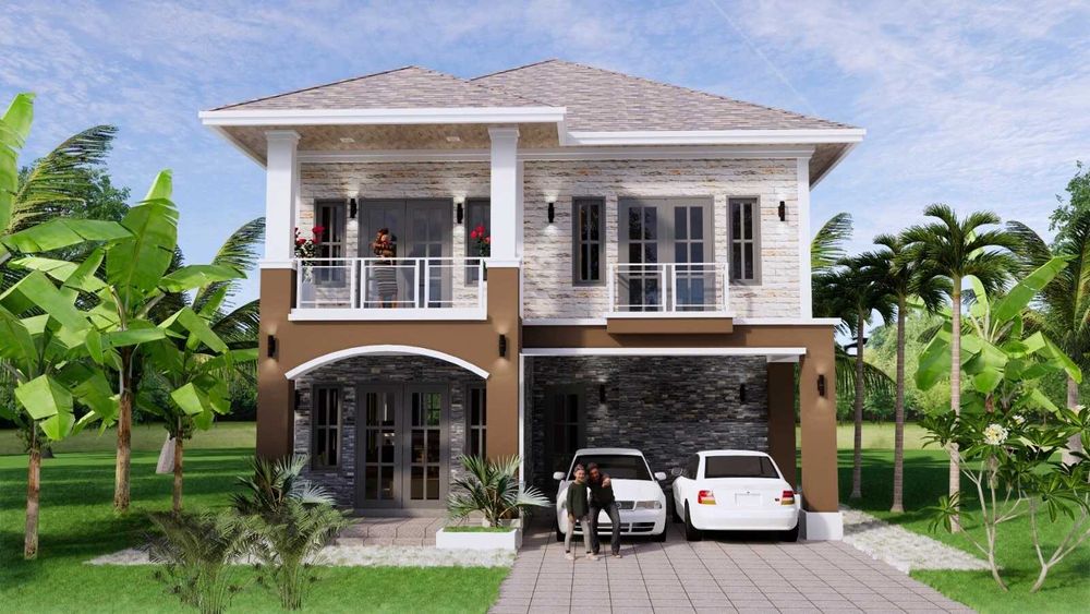 НА ИЗПЛАЩАНЕ - Двуетажна сглобяема къща с 5 спални, 198 кв. м