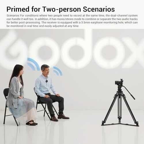 Нов GODOX Virso M2 Лаважен Микрофон с Шумоподтискане за видео влог