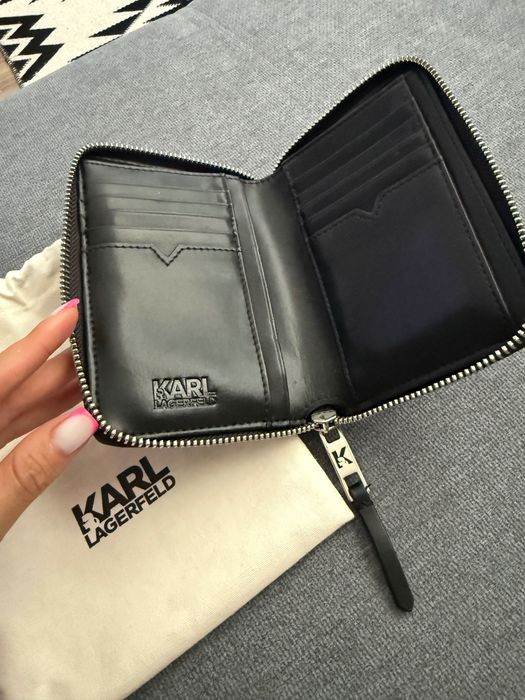 Чисто ново протмоне от естествена кожа Karl lagerfeld
