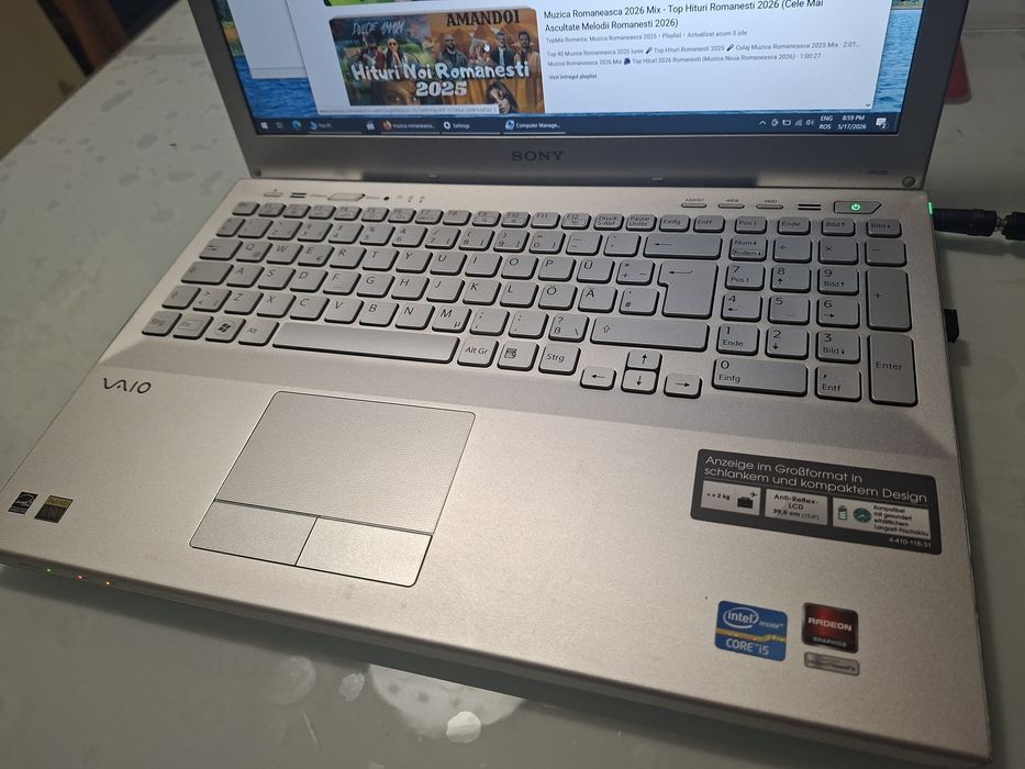 Sony Vaio, Intel i5, 8 gb ram, 500 gb, video dedicat, Bluetooth Full HD