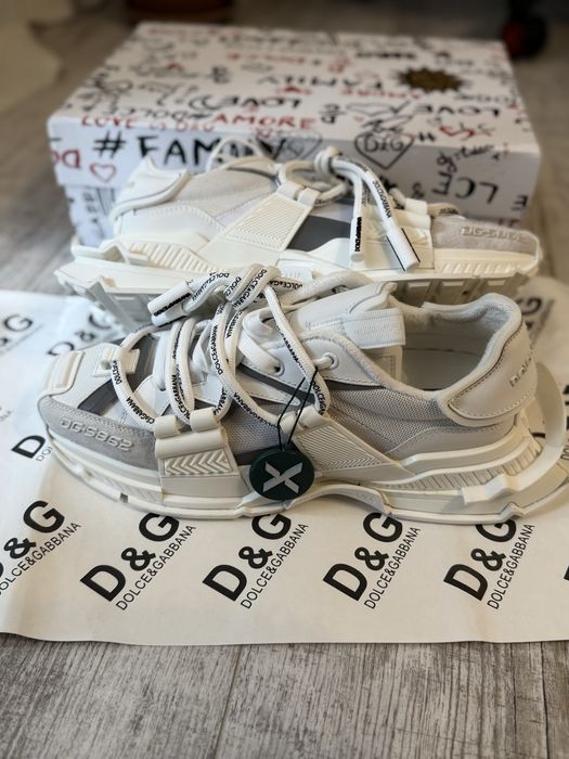 Dolce&gabbana-white-gray-low-top