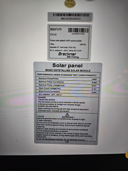 Sistem fotovoltaic cu acumulatori inclus