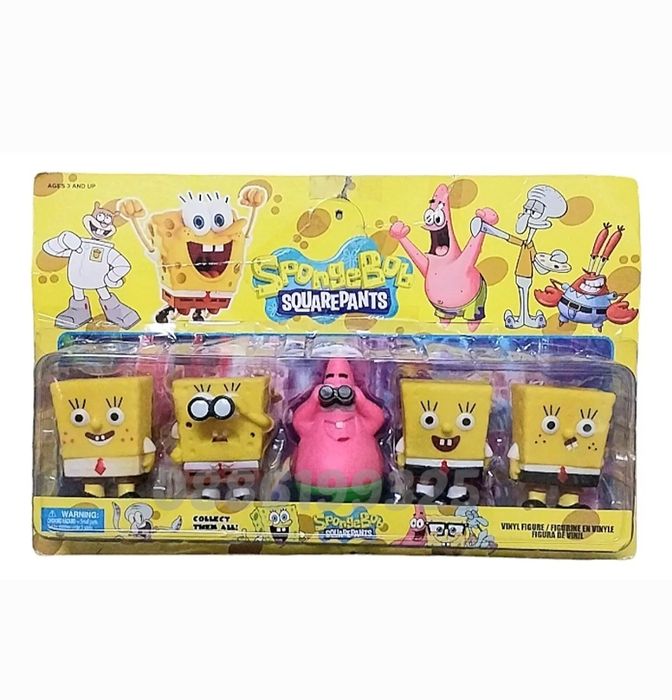 Голям комплект 5броя фигурки Спондж Боб и Патрик, Фигурки SpongeBob