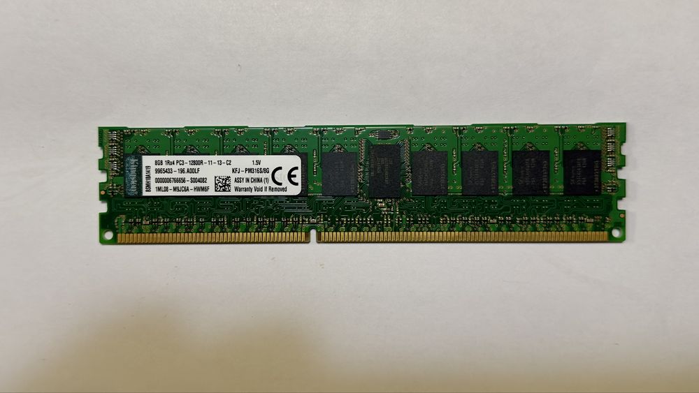 ОЗУ Kingston 8GB DDR3 1600MHz PC3-12800R Registered ECC RDIMM
