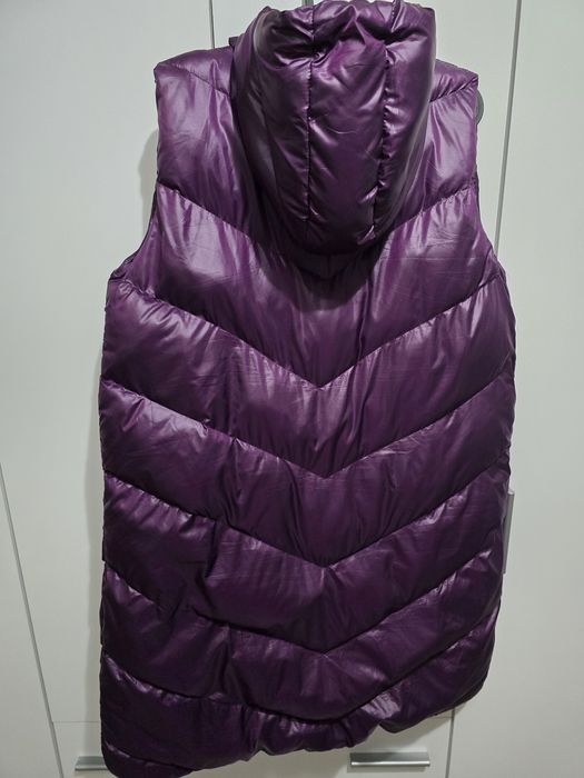 Дълъг елек грейка в лилаво