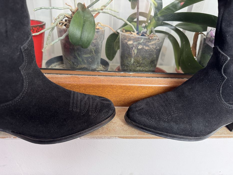 Ciocate Pieces cizme cowboy piele intoarsa