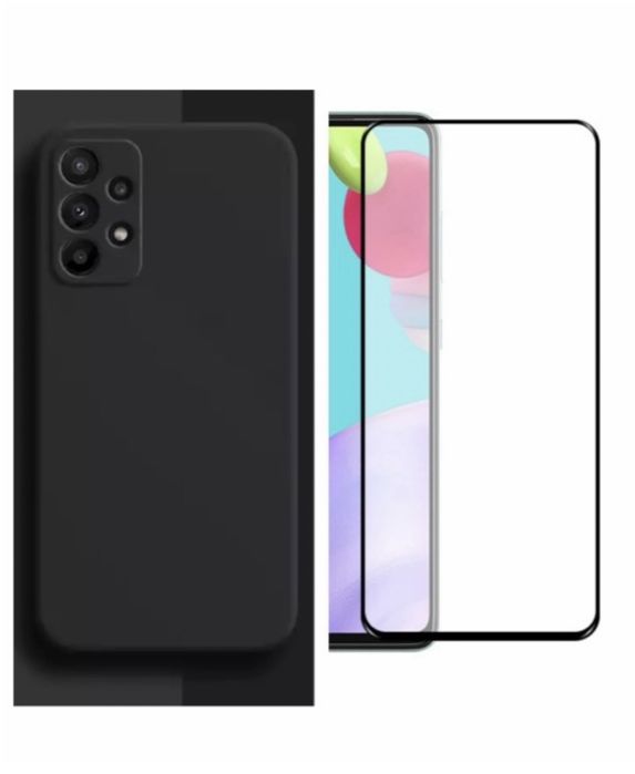 Husa Alcantara Interior + Folie Sticla Samsung A52S/A53/A54/A55/A56/A57